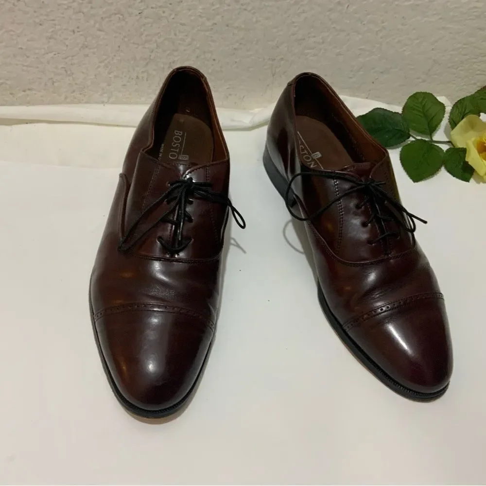 Bostonian Classics Burgundy Leather Cap Toe 9.5 M